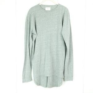 Fear of God Shirt Mens SZ M Long Sleeve Dropped Back Hem Streetwear Quiet Luxery